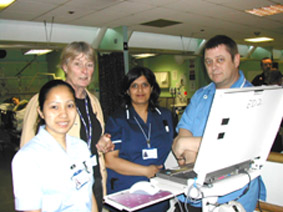 Non-executive director Pat Gordon in the emergency department